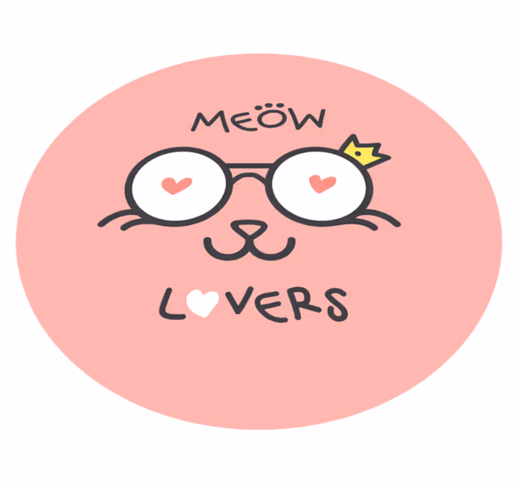 Vinyl Teppich Kinder katzenliebhaber grafik - TenStickers
