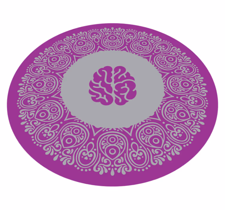 Vinyl teppich mandala gehirn design - TenStickers