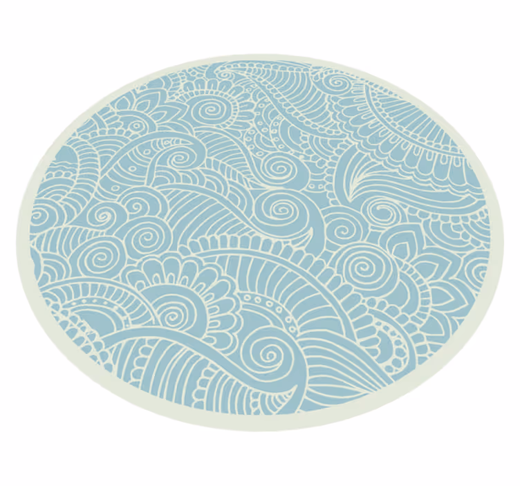 Vinyl Teppich Mandala rotierendes mandala - TenStickers