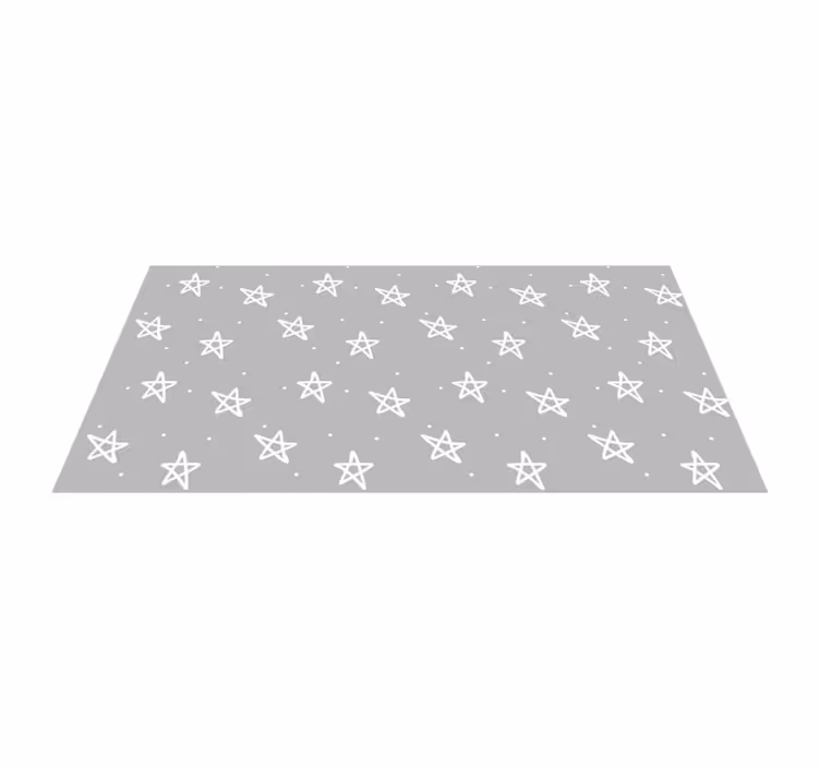 Vinyl Teppich kindlich silbernes sternmuster - TenStickers