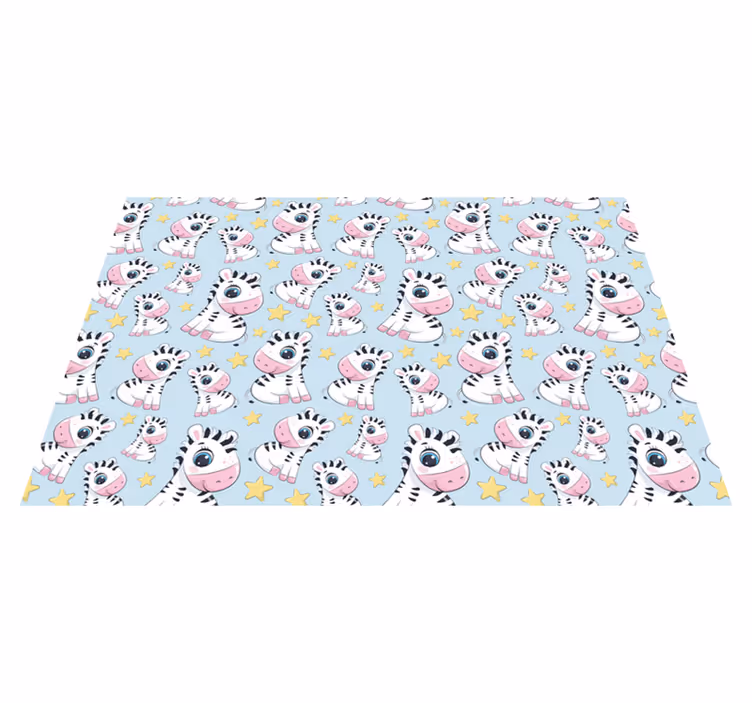 Vinyl Teppich Kinder zebra-sternenmuster - TenStickers