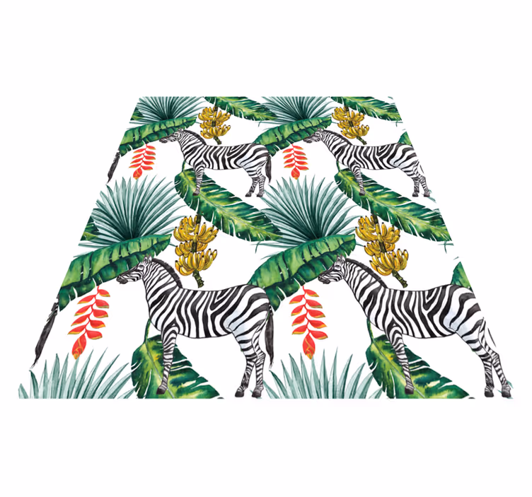 Vinyl Teppich Tiere tropisches zebra - TenStickers