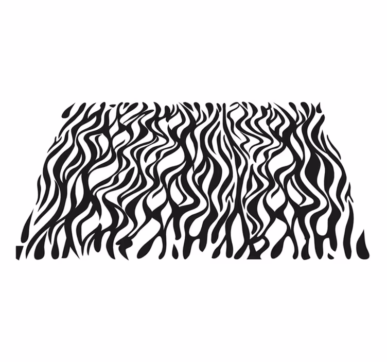 Vinyl Teppich Tiermuster zebra-inspiriertes muster - TenStickers