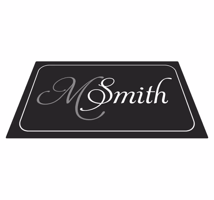 Vinylteppich modern Modernes Design mit initiale und name - TenStickers