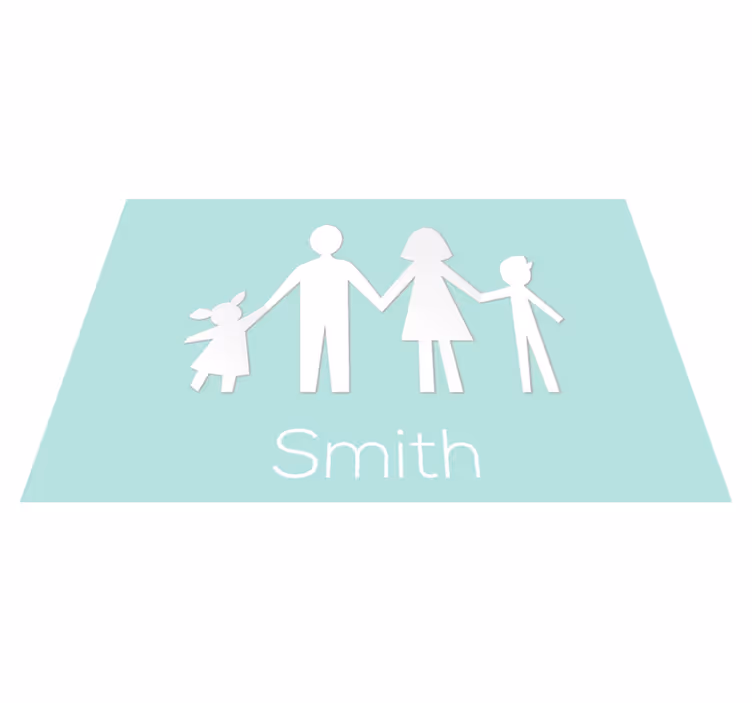 Vinyl Teppich mit Namen anpassbare familie - TenStickers