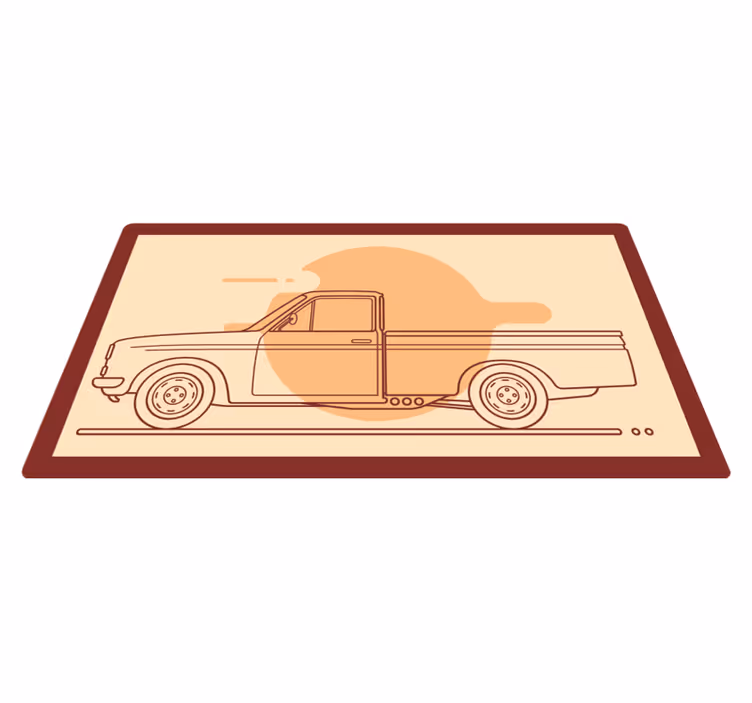 Vinyl Teppich Kinderzimmer spielzeugfahrzeugillustration - TenStickers