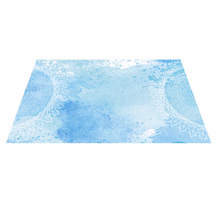 Vinyl teppich mandala farbige mandala spritzer - TenStickers