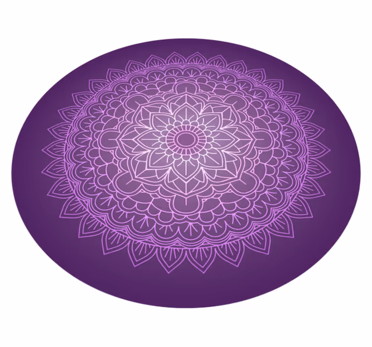 Vinyl teppich mandala runddesign - TenStickers
