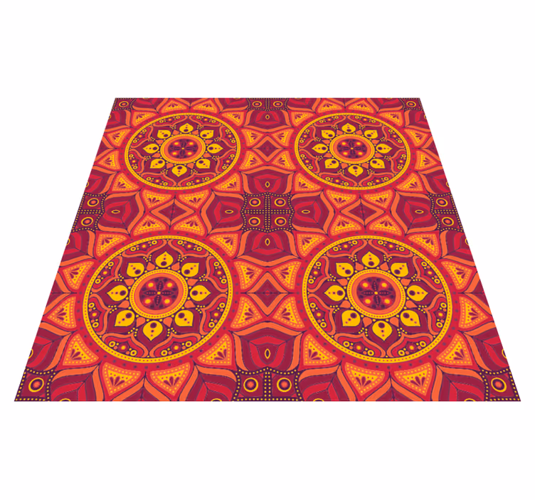 Vinyl teppich mandala mit symmetrischem design - TenStickers