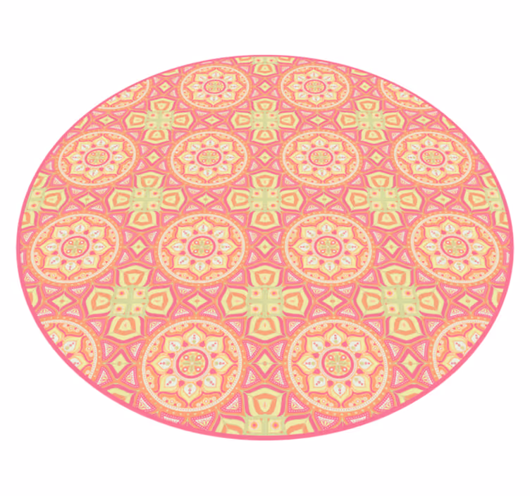 Vinyl teppich mandala im mandala muster kreis - TenStickers