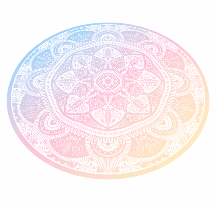 Vinyl Teppich Mandala farbverlaufsmandala - TenStickers