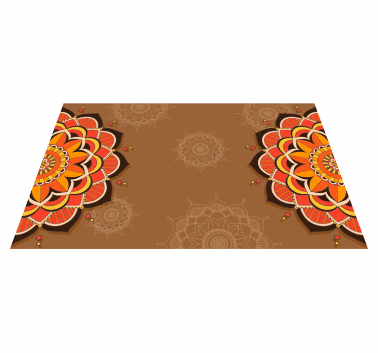 Vinyl teppich mandala mit mandala ornamentation - TenStickers