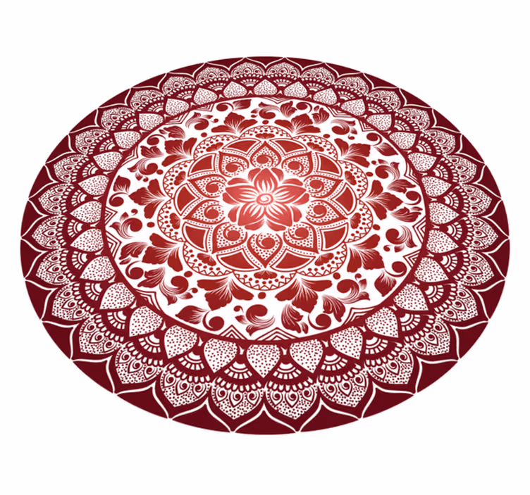 Vinyl teppich mandala mit filigranem mandala emblem - TenStickers