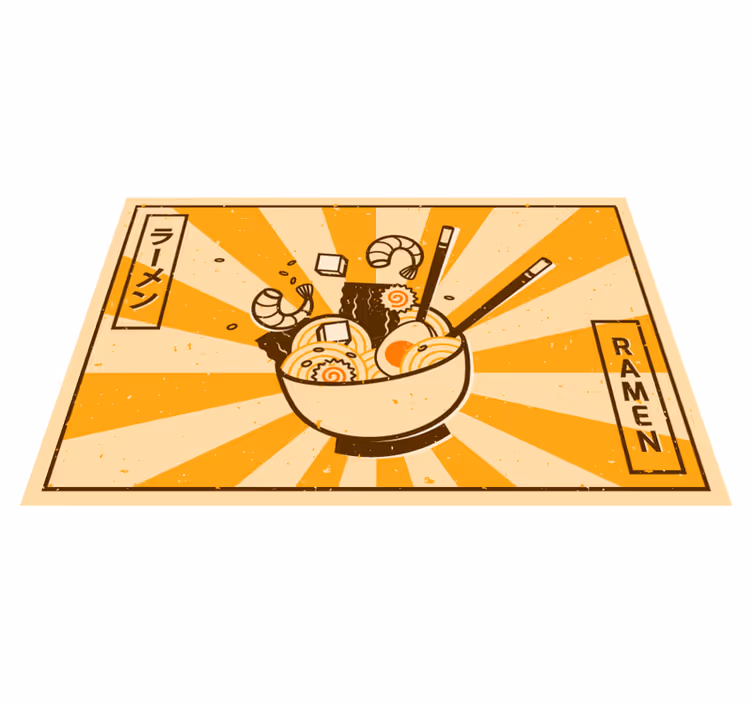 Vinyl teppich küche ramen-abbildung - TenStickers
