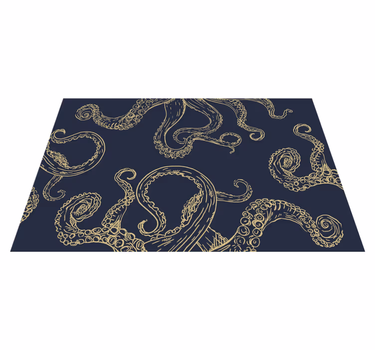 Vinyl Teppich Tiere oktopus eleganz - TenStickers