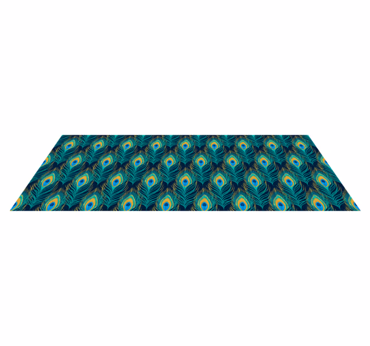 Vinyl Teppich Tiere pfauenfeder eleganz - TenStickers