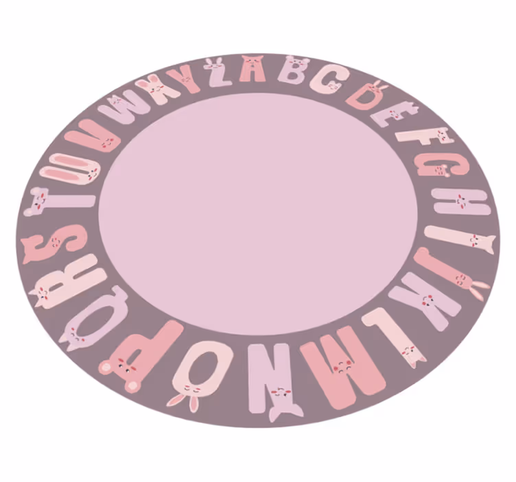 Vinyl teppich alphabet lernkreis alphabet - TenStickers