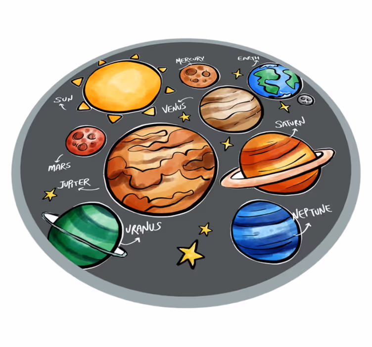 Vinyl Teppich Spiele spielzone sonnensystem - TenStickers