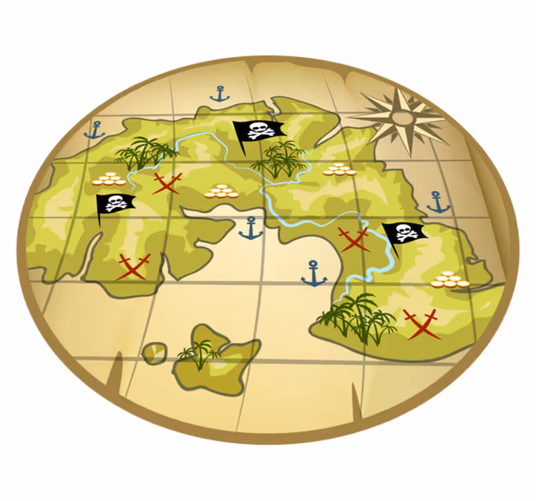Vinyl Teppich Spiele schatzsuche-abenteuer - TenStickers