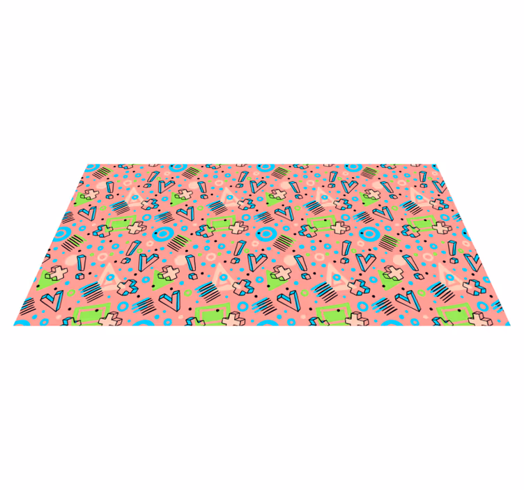 Vinyl Teppich kindlich verspielte geometrie - TenStickers
