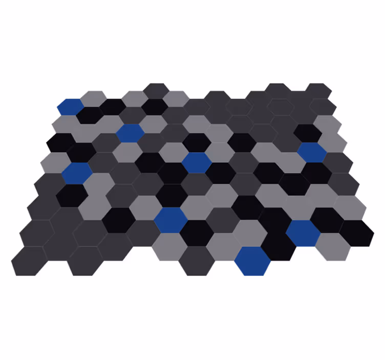 Vinyl Teppich geometrisch sechseckige schirme - TenStickers