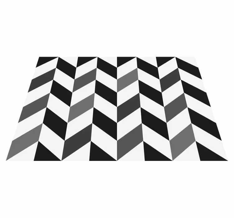 Vinyl Teppich geometrisch chevron-kontrast - TenStickers