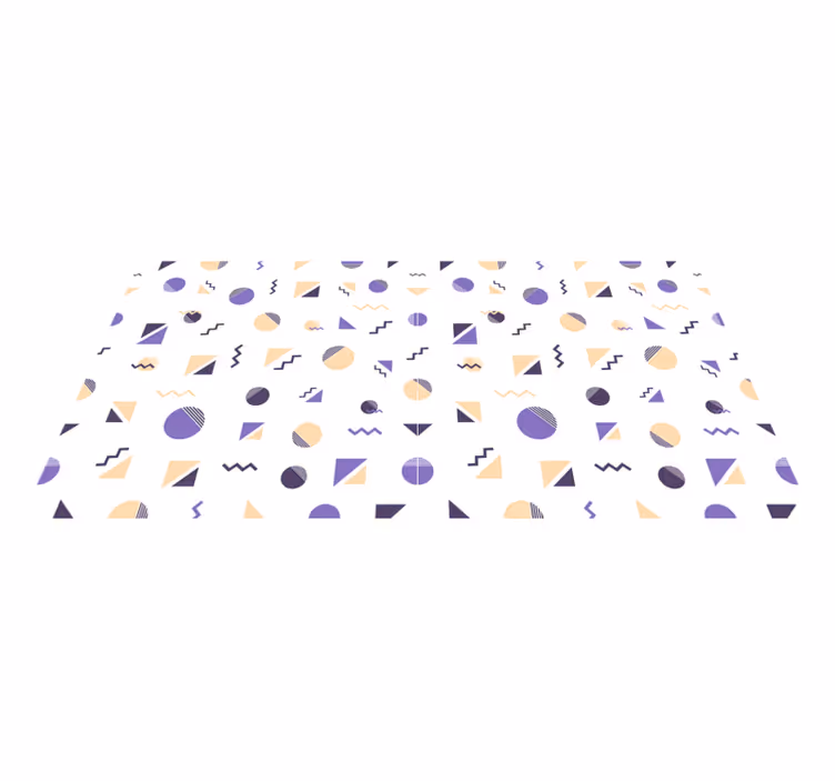 Vinyl Teppich geometrisch muster mit geometrischen formen - TenStickers