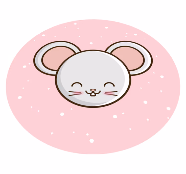 Vinyl Teppich Kinder entzückende mausillustration - TenStickers