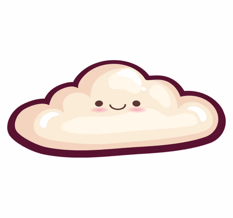 Vinyl Teppich Kinder lächelnde wolke - TenStickers