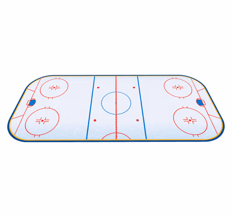 Vinyl Teppich Kinderzimmer Eishockeyplatz - TenStickers