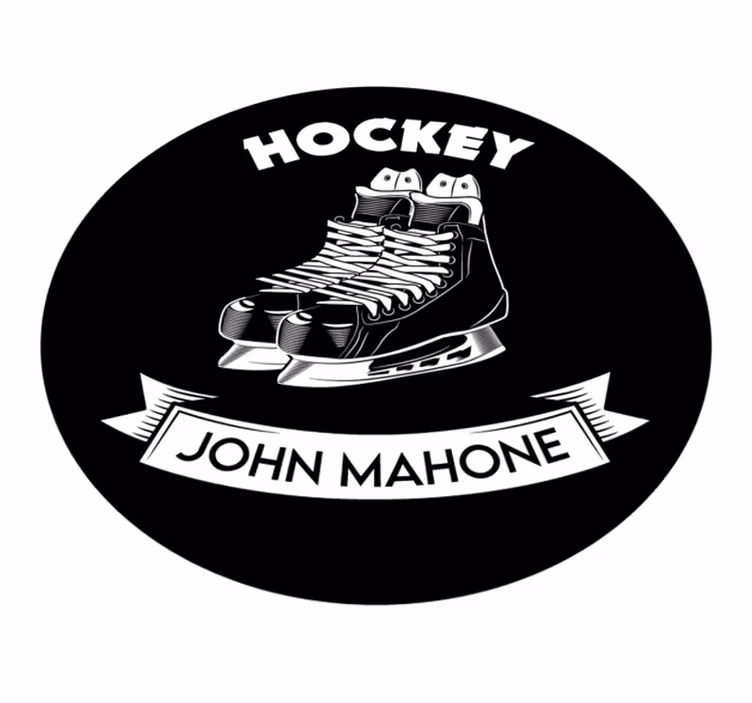 Vinylteppich mit Name Skate-eishockey - TenStickers