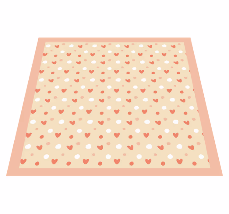 Vinyl Teppich Baby herz muster dekor - TenStickers