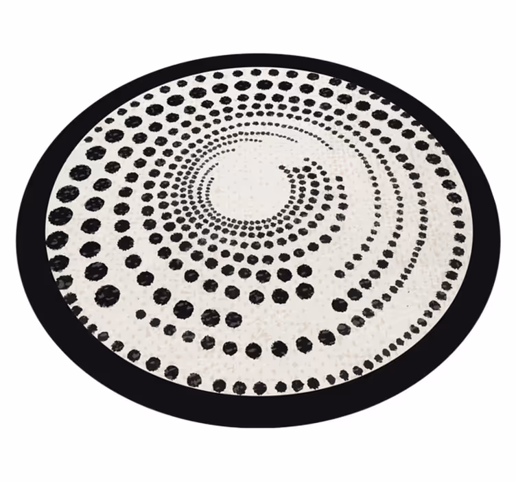 Vinyl Teppich geometrisch konzentrische kreise detail - TenStickers