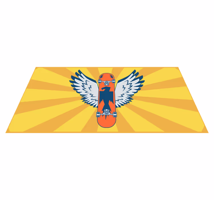 Vinyl Teppich kindlich skateboard-flügel-dekor - TenStickers