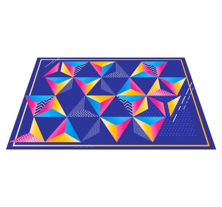 Vinyl teppich geometrisch farbenfrohe formen - TenStickers