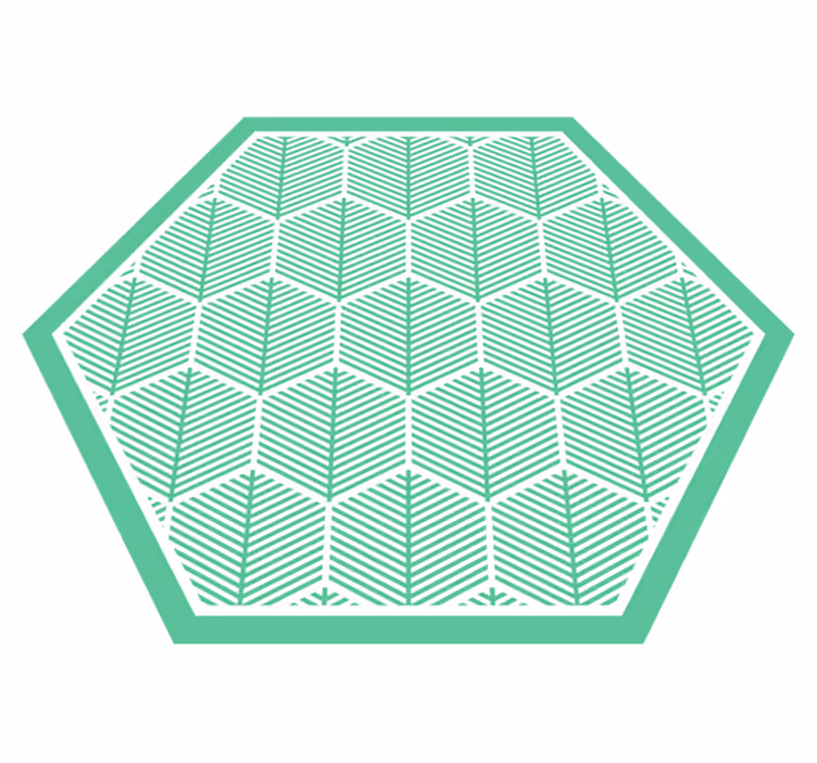 Vinyl Teppich Blumen botanische geometrie - TenStickers