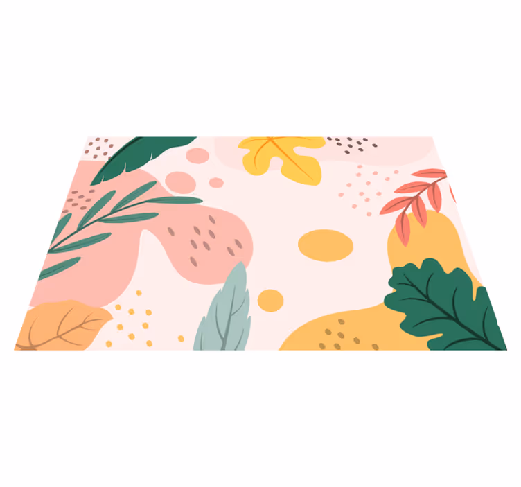 Vinyl Teppich Blumen botanische zusammenfassung - TenStickers