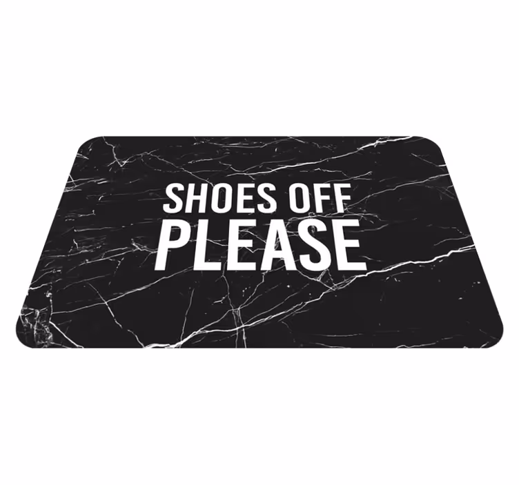 Vinyl Teppich Marmor schuhe aus dem eingang - TenStickers