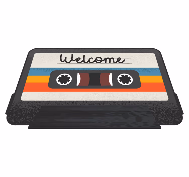 Vinyl Teppich Text kassetten-willkommensdesign - TenStickers