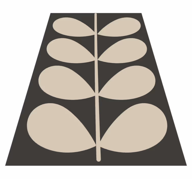 Vinyl Teppich minimalistisch pflanzen inspiriert - TenStickers