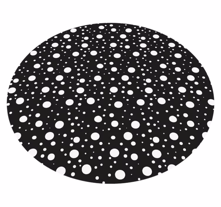 Vinyl Teppich Baby graue und schwarze tupfen - TenStickers