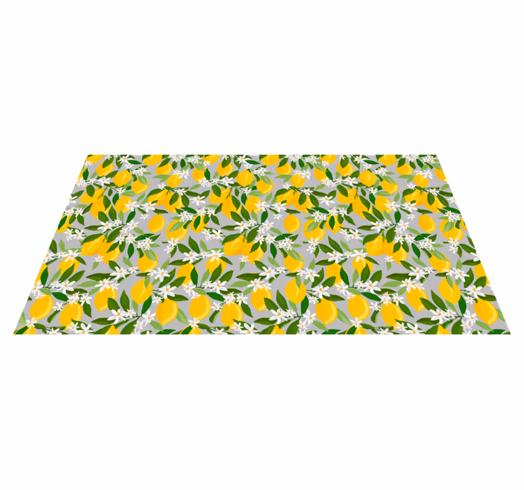 Vinyl Teppich Küche üppige zitrusblüte - TenStickers