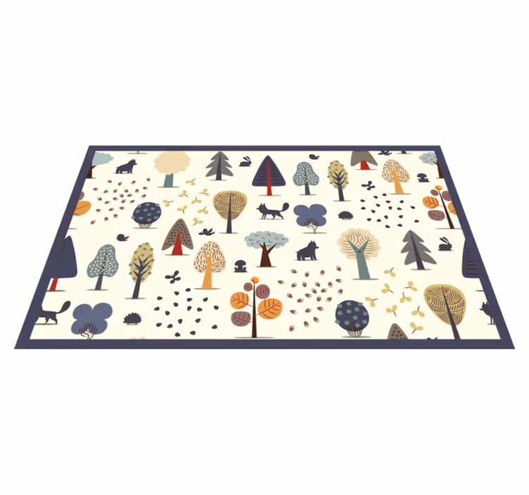 Vinyl Teppich Kinderzimmer nordische natur inspiriert - TenStickers