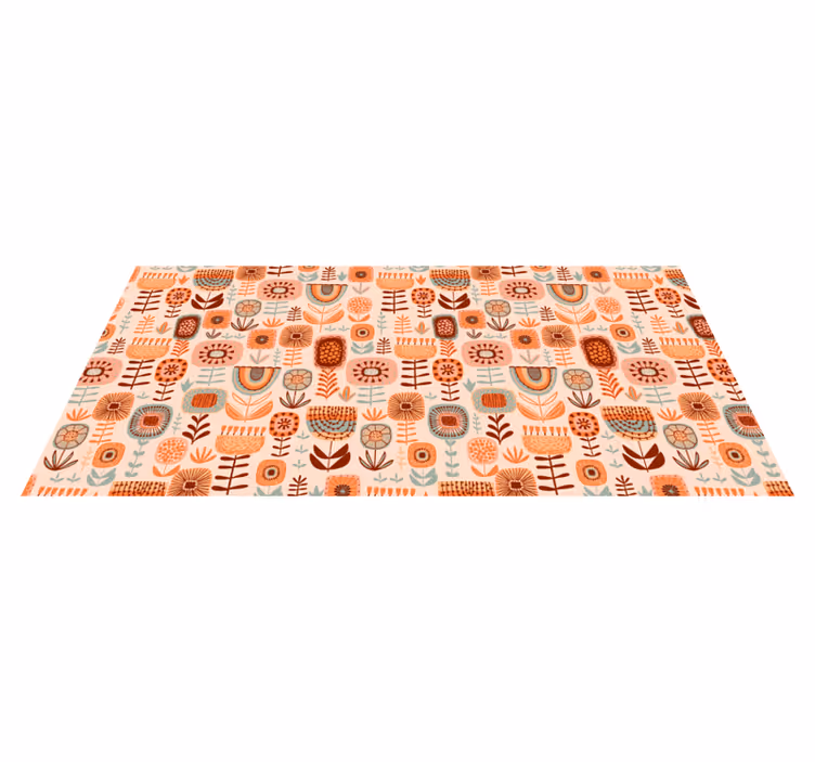 Vinyl Teppich Blumen natürliche blumenmuster - TenStickers