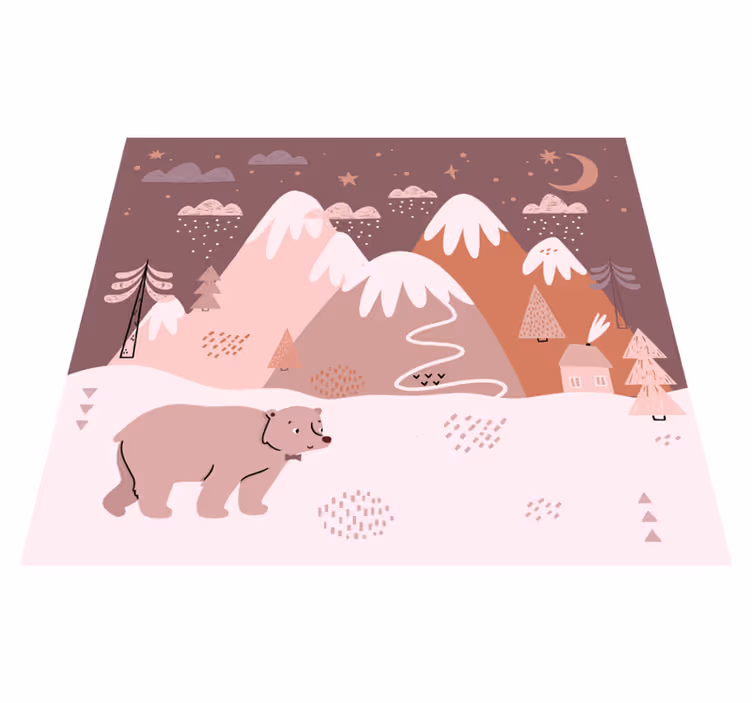 Vinyl Teppich Kinderzimmer winterlandschaft komfort - TenStickers