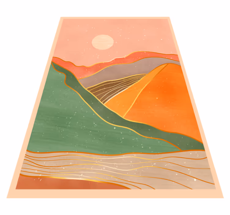 Vinyl Teppich modern abstrakte berglandschaft - TenStickers