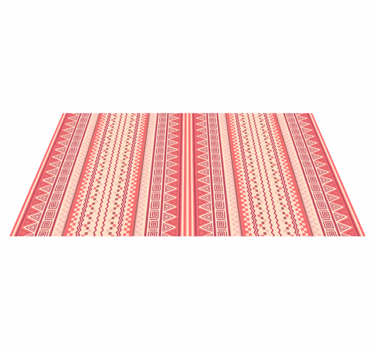 Vinyl Teppich Ethnisch rosa gestreifter kelim - TenStickers