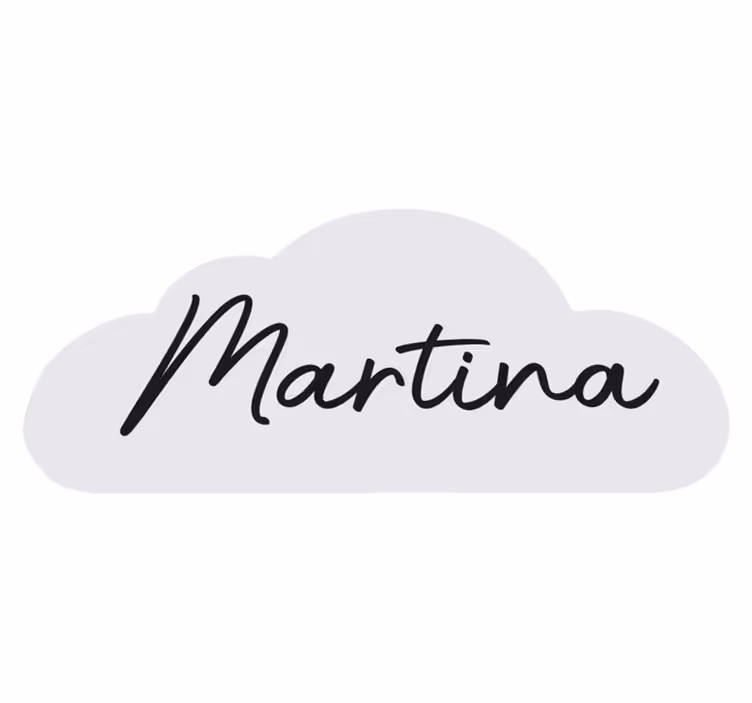 Vinyl Teppich kindlich graue wolke mit namen - TenStickers
