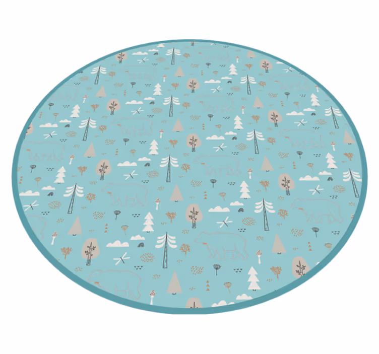 Vinyl teppich baby waldtier szene - TenStickers