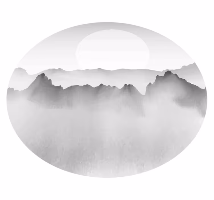 Vinyl Teppich Natur berg neblig landschaft - TenStickers